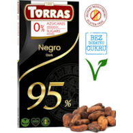 Czekolada KETO gorzka 95% bez cukru 75g TORRAS