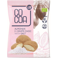 Migdały w białej polewie z solą 70g COCOA BIO