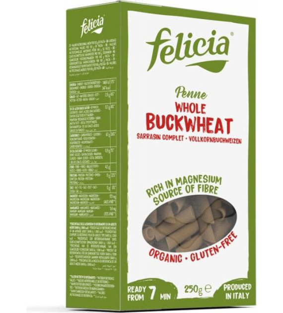 Makaron gryczany penne rurki bezglutenowy 250g FELICIA BIO