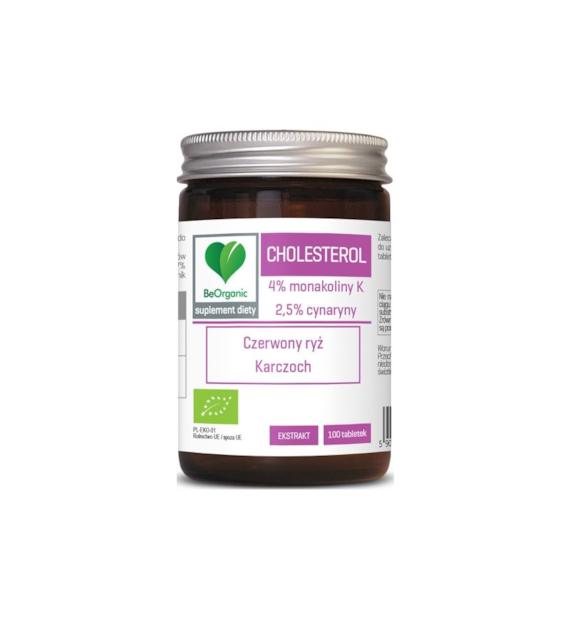 Tabletki CHOLESTEROL 4% monakoliny K 2,5% cynaryny 400mg 100szt. BEORGANIC BIO - suplement diety