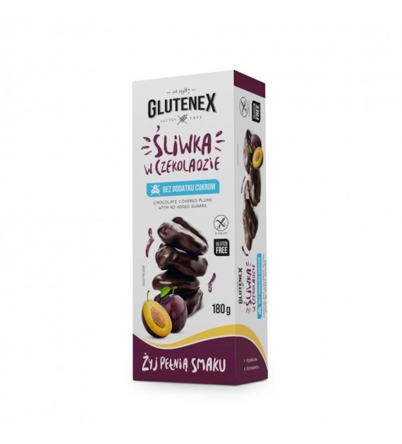Śliwka suszona w czekoladzie bezglutenowa 180g GLUTENEX