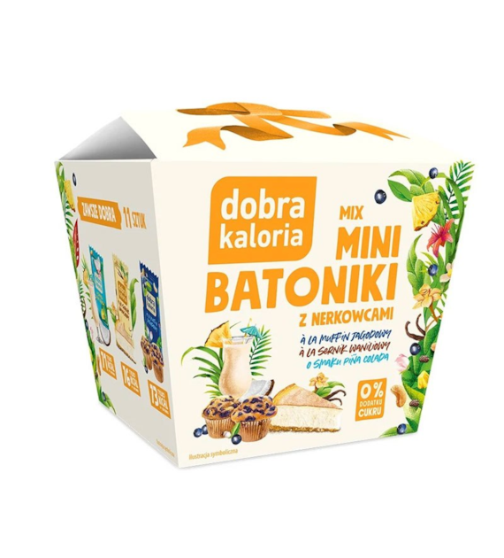 Mini batoniki z nerkowcami mix bez cukru 187g DOBRA KALORIA
