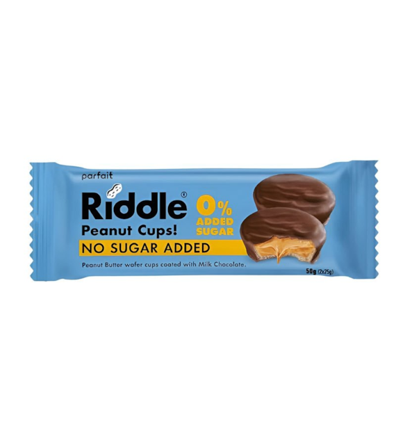 Ciasteczka z nadzieniem z orzechów arachidowych bez cukru 2 x 25g RIDDLE