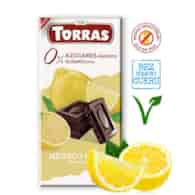 Czekolada gorzka z cytryną bez cukru 75g TORRAS
