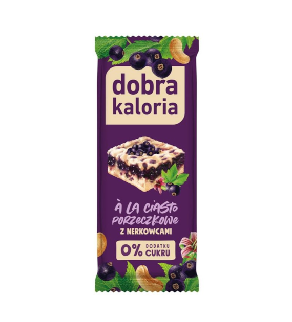 Baton z nerkowcami à la ciasto porzeczkowe bez cukru 35g DOBRA KALORIA