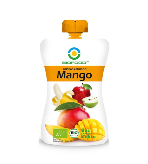 Mus owocowy mango jabłko banan bez cukru 200g BIOFOOD BIO