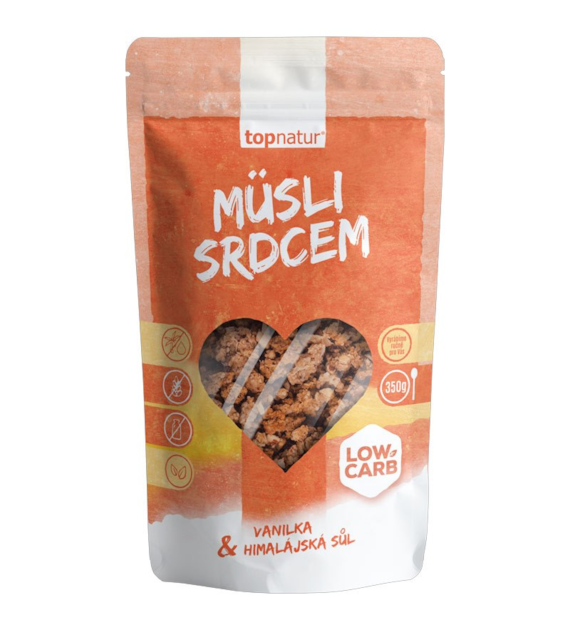 Musli LOW CARB wanilia i sól himalajska bezglutenowe 350g TOPNATUR