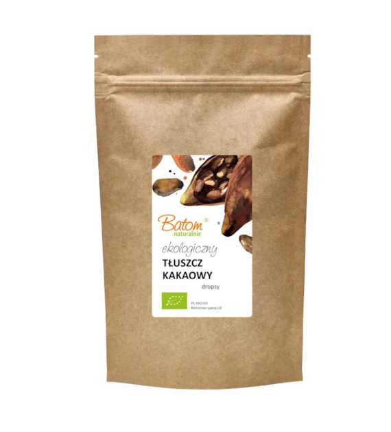 Tłuszcz kakaowy dropsy 500g BATOM BIO
