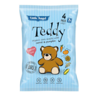 Chrupki kukurydziane z marchwią i dynią Teddy bezglutenowe 4 x 15g LITTLE ANGEL BIO