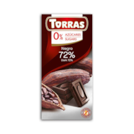 Czekolada gorzka 72% kakao bez cukru 75g TORRAS