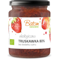 Dżem truskawkowy 80% słodzony sokiem jabłkowym 260g BATOM BIO
