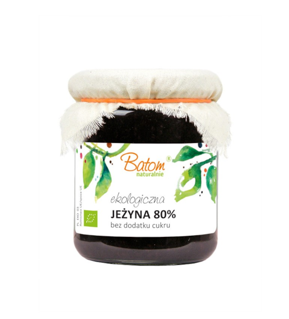 Dżem z jeżyn 80% słodzony sokiem jabłkowym 260g BATOM BIO