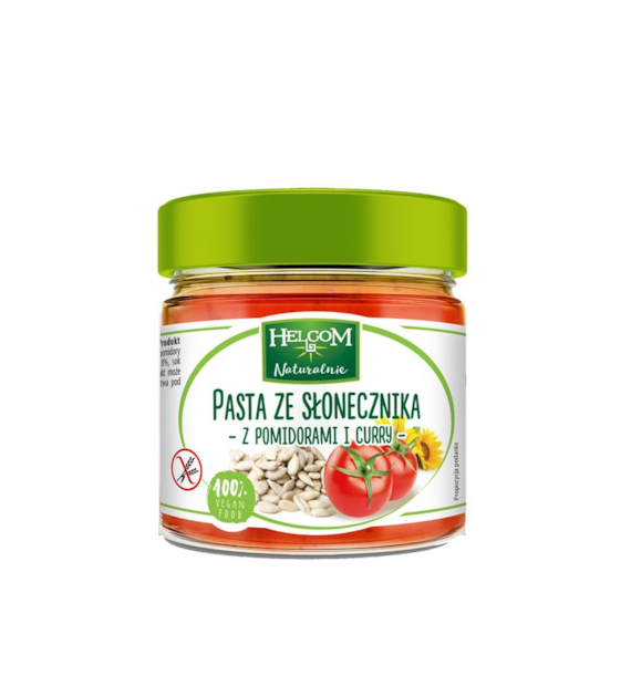Pasta słonecznikowa z pomidorami i curry 180g HELCOM