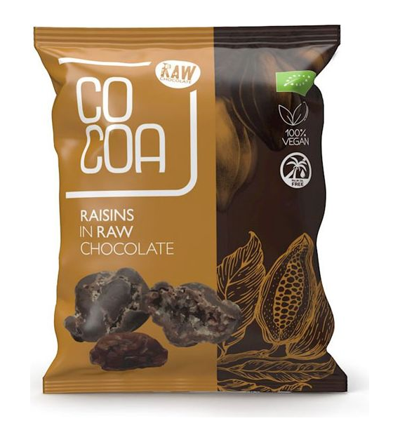 Rodzynki w surowej czekoladzie RAW 70g COCOA BIO