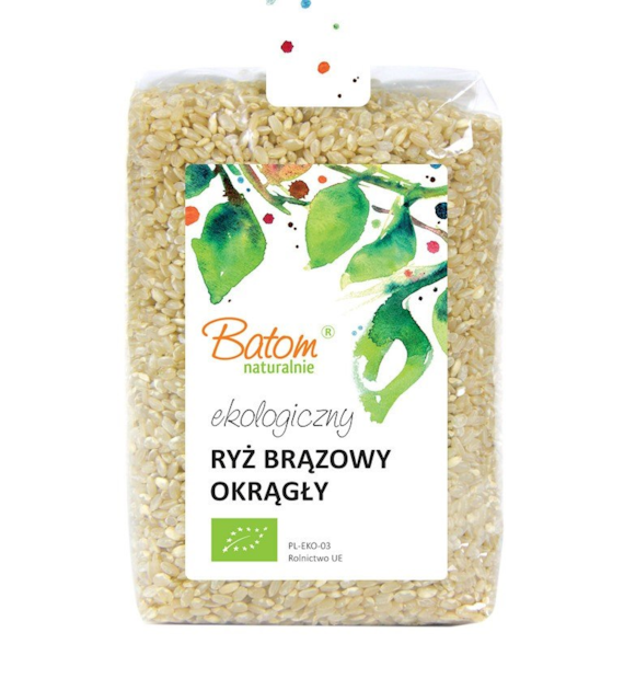 Ryż brązowy okrągły 500g BATOM BIO