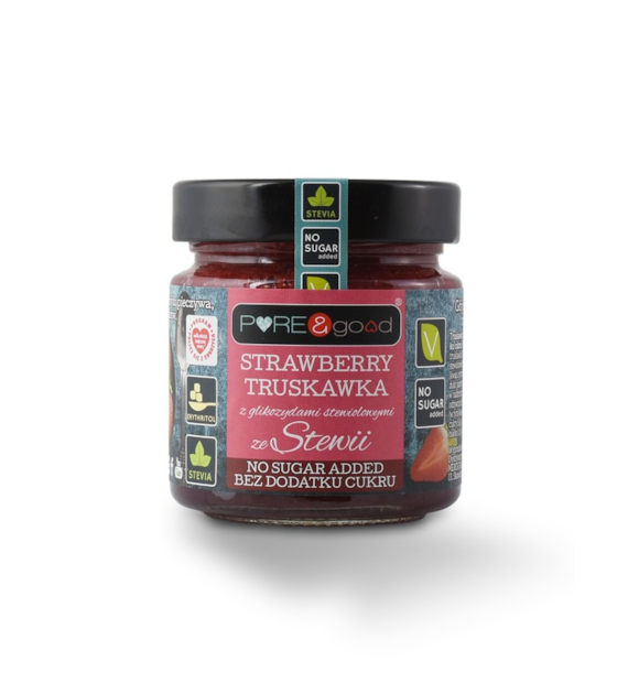 Dżem truskawkowy bez dodatku cukru 200g PURE&GOOD