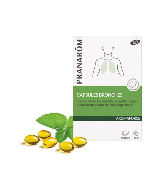 Aromaforce mieszanka olejków Oskrzela kapsułki 30szt. PRANARÔM BIO - suplement diety