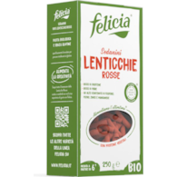 Makaron z czerwonej soczewicy sedanini rurka wąska bezglutenowy 250g FELICIA BIO