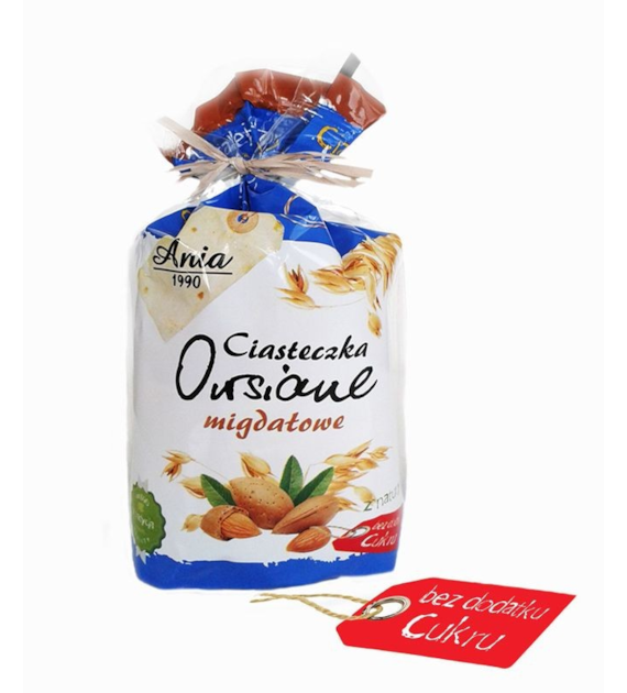 Ciasteczka owsiane migdałowe bez cukru 150g ANIA