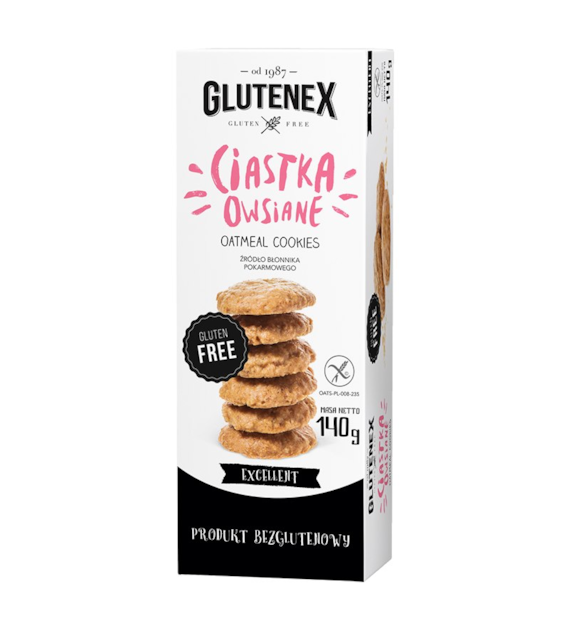 Ciastka owsiane bezglutenowe 140g GLUTENEX