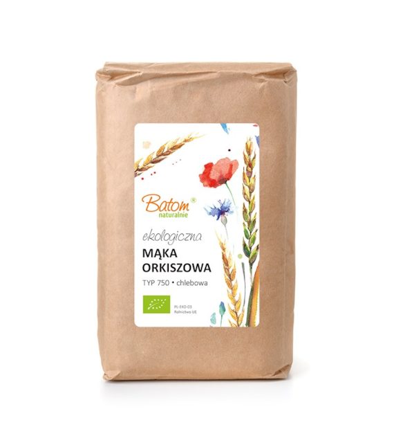 Mąka orkiszowa TYP 750 chlebowa 1kg BATOM BIO