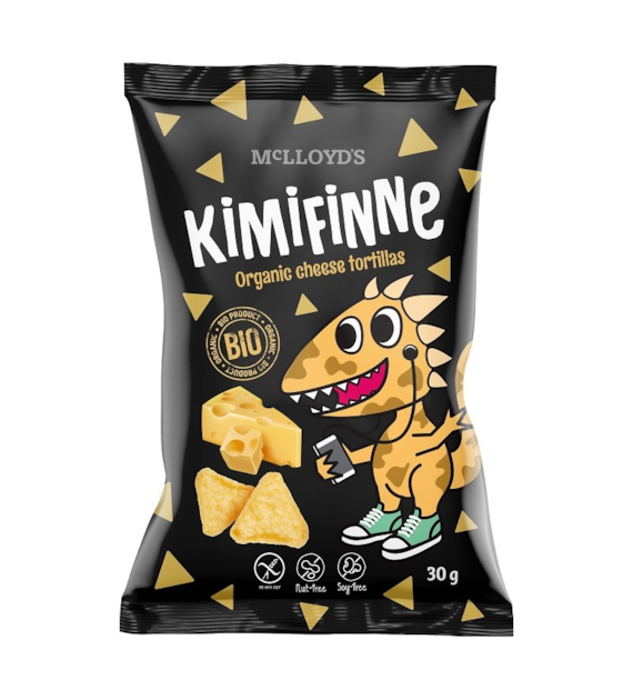 Chrupki kukurydziane nachosy serowe bezglutenowe 30g KIMIFINNE BIO