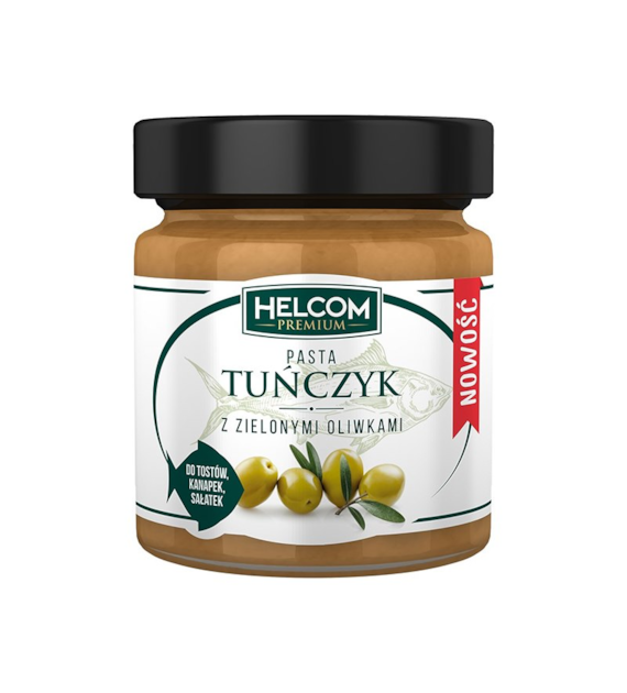 Pasta tuńczyk + zielone oliwki 180g HELCOM