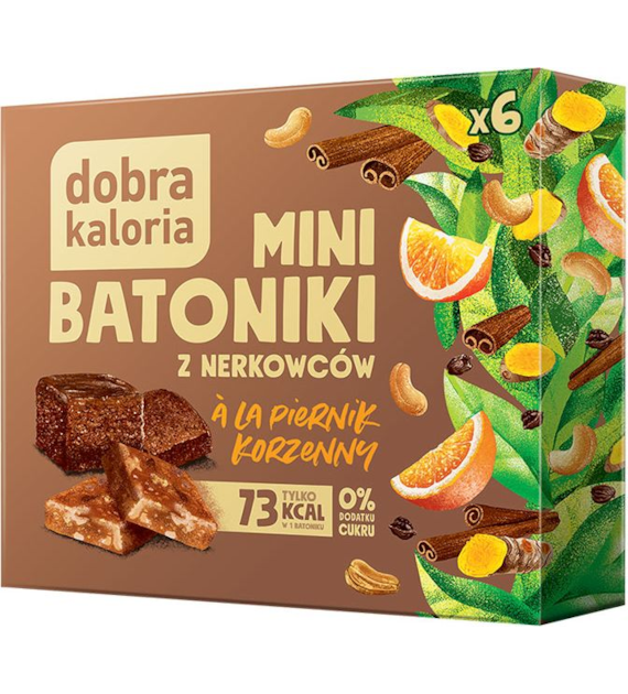 Mini batoniki z nerkowców à la piernik korzenny bez cukru 102g DOBRA KALORIA