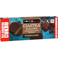 Ciastka kakaowe z kremem brownie w czekoladzie bez cukru 128g PURE&GOOD