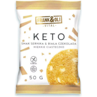 Miękkie KETO ciasteczko Sernik z białą czekoladą bez cukru 50g FRANK&OLI
