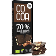 Czekolada RAW surowa ciemna 70% z orzechami pekan 40g COCOA BIO