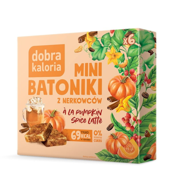 Mini batoniki z nerkowców à la pumpkin spice latte bez cukru 102g DOBRA KALORIA
