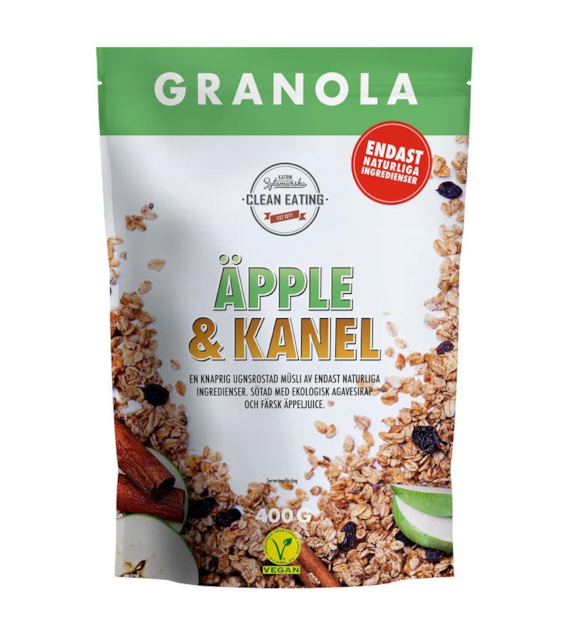 Granola Jabłko & Cynamon bez cukru 400g CLEAN EATING
