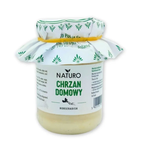 Chrzan tarty domowy 180g NATURO - najlepiej spożyć przed: 07.09.2026