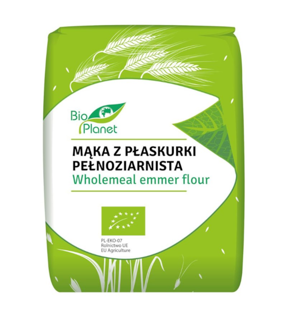 Mąka z płaskurki pełnoziarnista 1kg BIO PLANET BIO