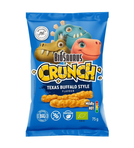 Chrupki kukurydziane Texas buffalo bezglutenowe 75g BIOSAURUS CRUNCH BIO
