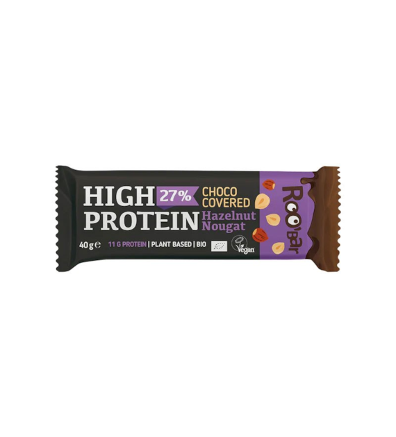 Baton proteinowy Orzechy laskowe w czekoladzie 40g ROOBAR BIO