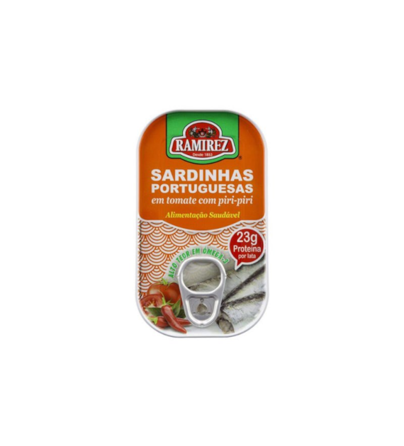 Sardynki portugalskie w pikantnym sosie pomidorowym konserwa 125g RAMIREZ
