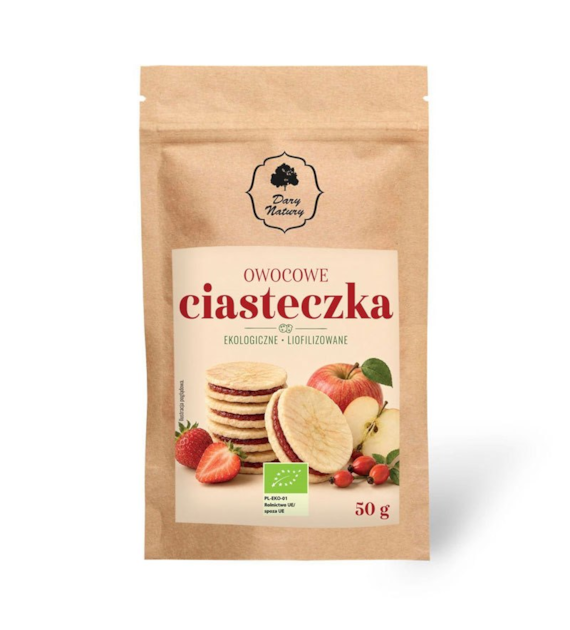 Ciasteczka owocowe liofilizowane 50g DARY NATURY BIO