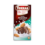 Czekolada mleczna z migdałami bez cukru 75g TORRAS