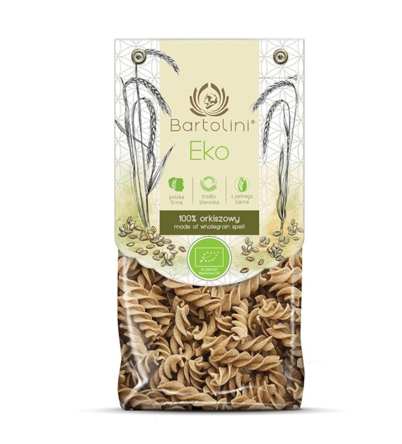 Makaron orkiszowy razowy świderki małe 250g BARTOLINI BIO