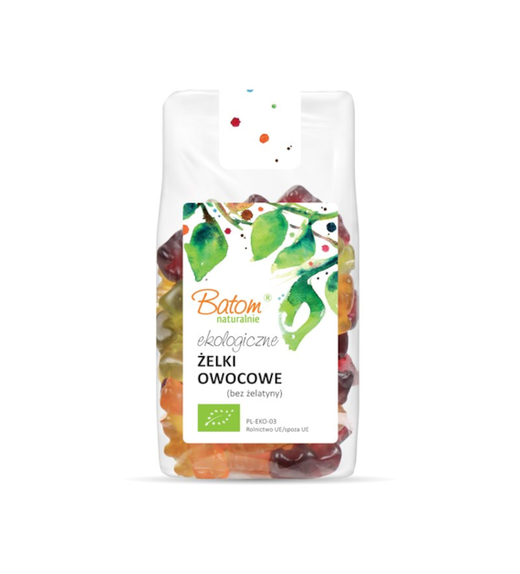 Żelki owocowe bez żelatyny 125g BATOM BIO