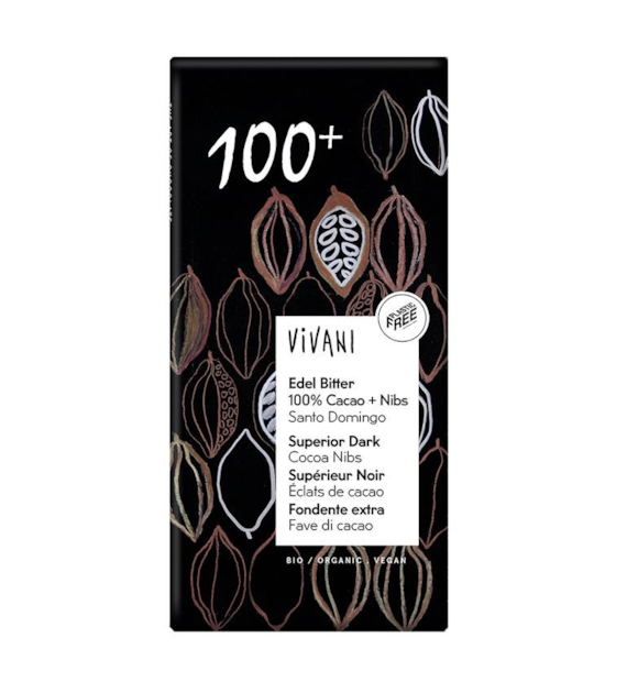 Czekolada gorzka 100% 80g VIVANI BIO