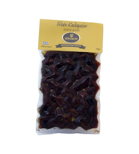 Oliwki Kalamata z pestkami w oliwie 220g ATALANTI BIO