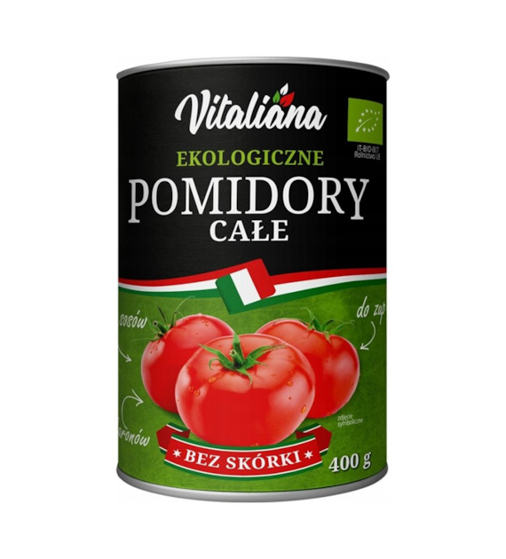 Pomidory całe bez skórki 400g VITALIANA BIO
