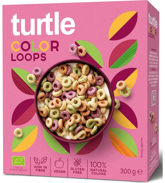 Płatki śniadaniowe krążki zbożowe 300 g TURTLE BIO