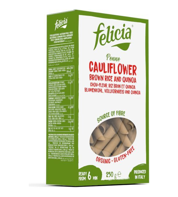 Makaron ryżowy penne rurki Quinoa Kalafior bezglutenowy 250g FELICIA BIO