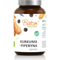 kurkuma z piperyną 500mg tabletki 240szt. BATOM BIO - suplement diety