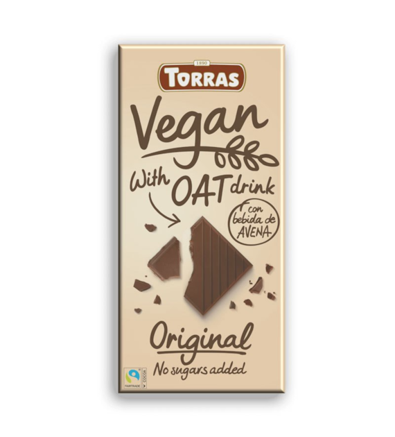 Czekolada Vegan z napojem owsianym bez cukru 100g TORRAS