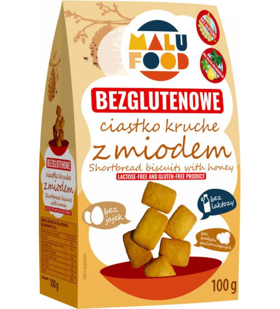 Ciastka kruche z miodem 100g MALUFOOD